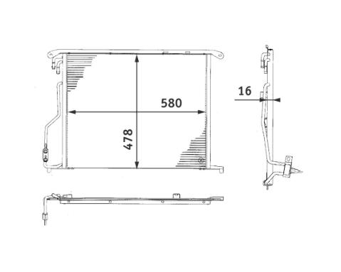 Mercedes A/C Condenser 2205001054 - Behr 351301171